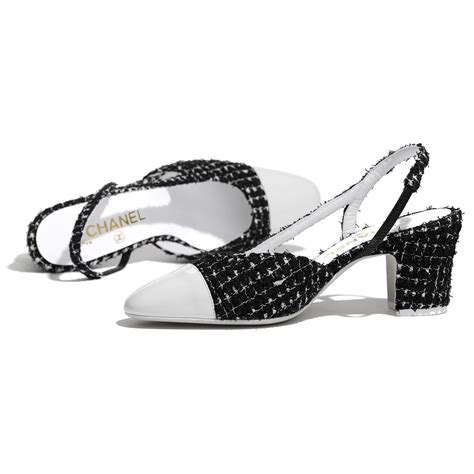 chanel slingback black white|slingback Chanel price.